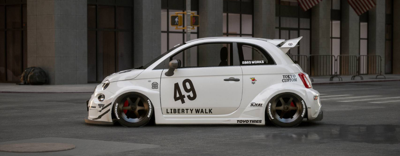 日本Liberty Walk推出Abarth 595宽体套件
